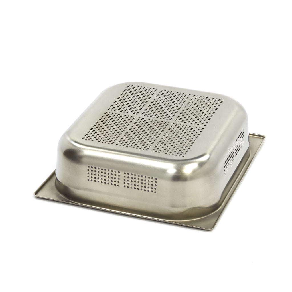 Gastronorm Kantine - 2/3 GN - 10 cm Dyb - Rustfrit Stål - Perforeret