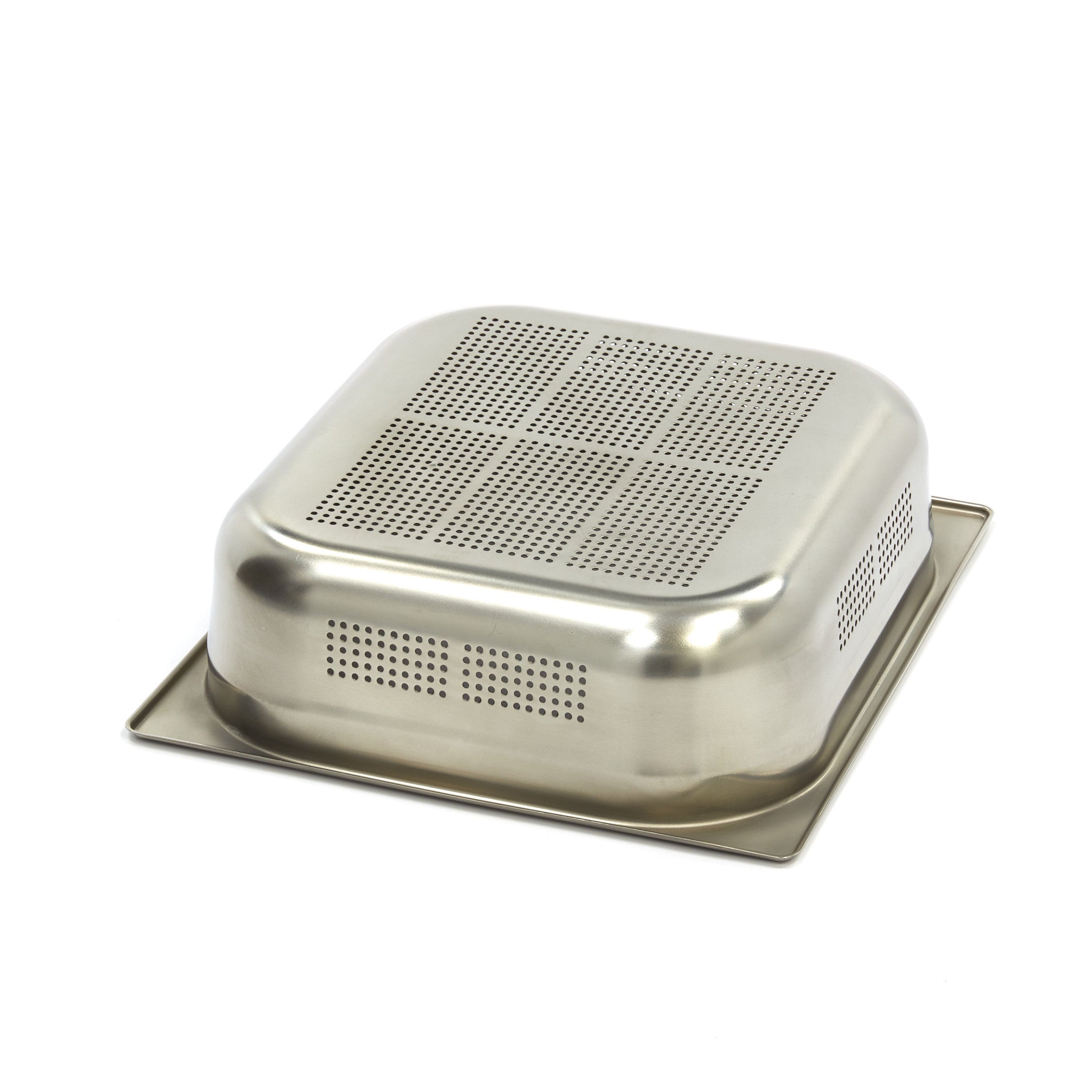 Gastronorm Kantine - 2/3 GN - 10 cm Dyb - Rustfrit Stål - Perforeret