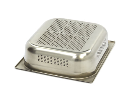 Gastronorm beholder - 2/3 GN - 10 cm dyb - Rustfrit stål - Perforeret