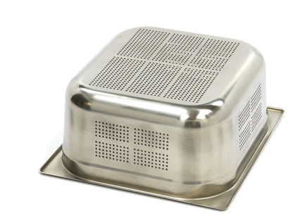 Gastronorm beholder - 2/3 GN - 15 cm dyb - Rustfrit stål - Perforeret