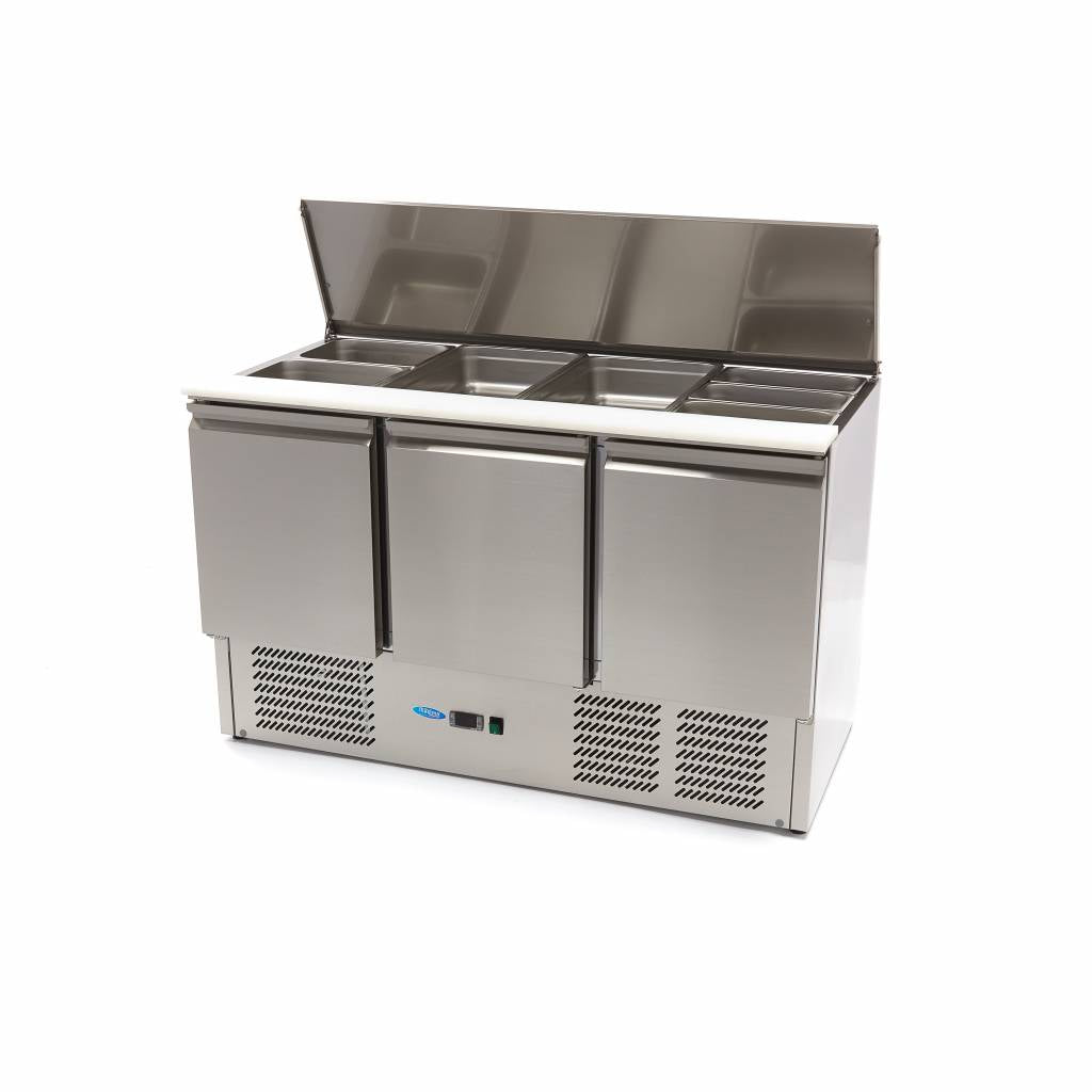 Saladette - 400L - 137cm - 3 Doors - incl Cutting Board