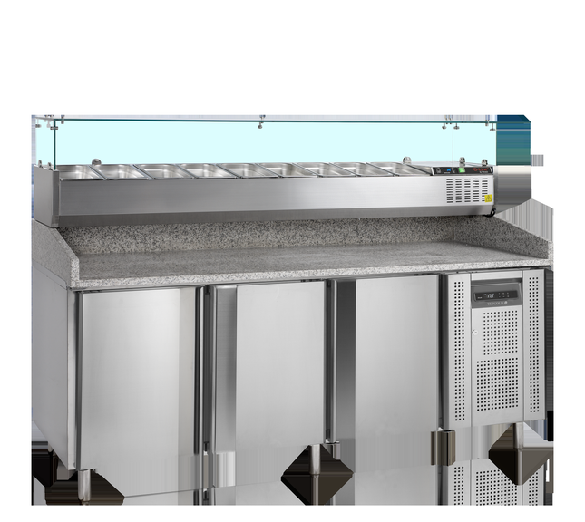 Pizzabord inkl. Topping-enhed - PT1300 + GVC38-200