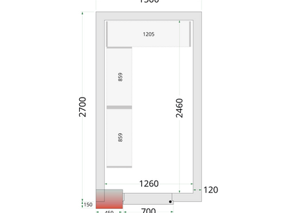 Kølerum 120 mm - CR 150x270x220