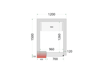 Kølerum 120 mm - CR 120x150x220