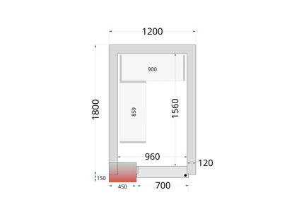 Kølerum 120 mm - CR 120x180x220