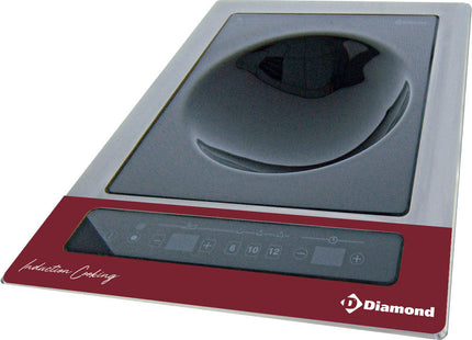 Induktionsplade "indbygget wok" 6 kW-TRI, taktile taster