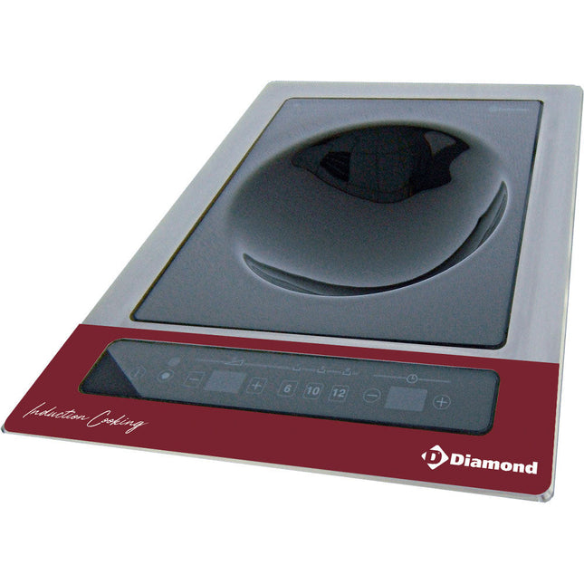 Induktionsplade "indbygget wok" 6 kW-TRI, taktile taster