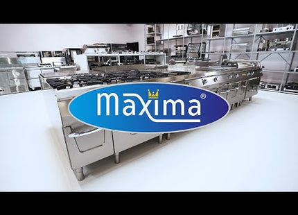 Premium bageplade - Glat - Dobbelt enhed - 90 cm dyb - Gas