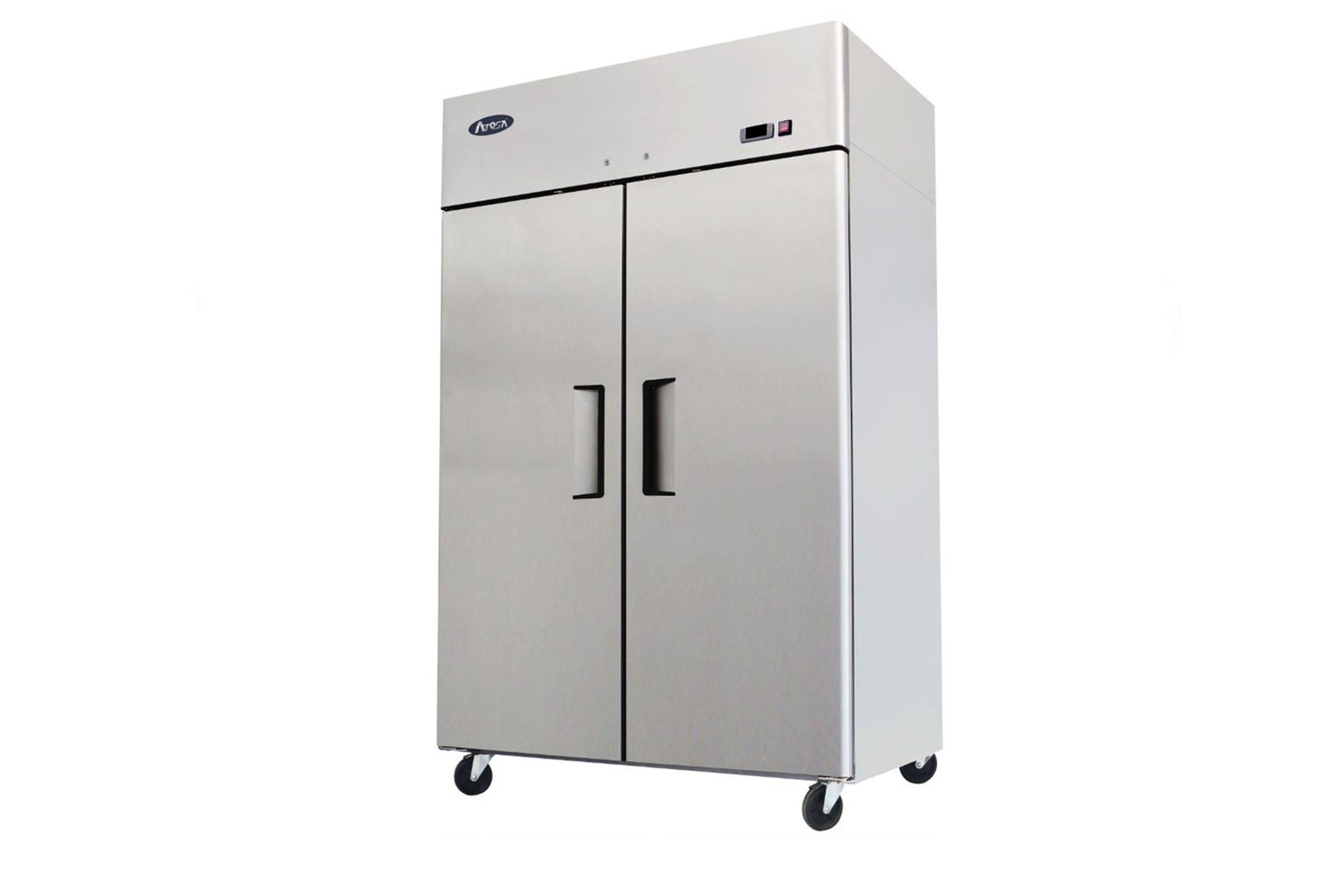 Industrikøleskab i rustfrit stål - 2 døre - 620 liter